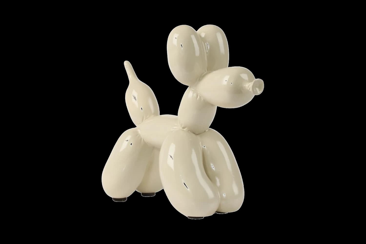 Almond balloon dog sculpture, 18 cm, hand-painted by Yappiedogs