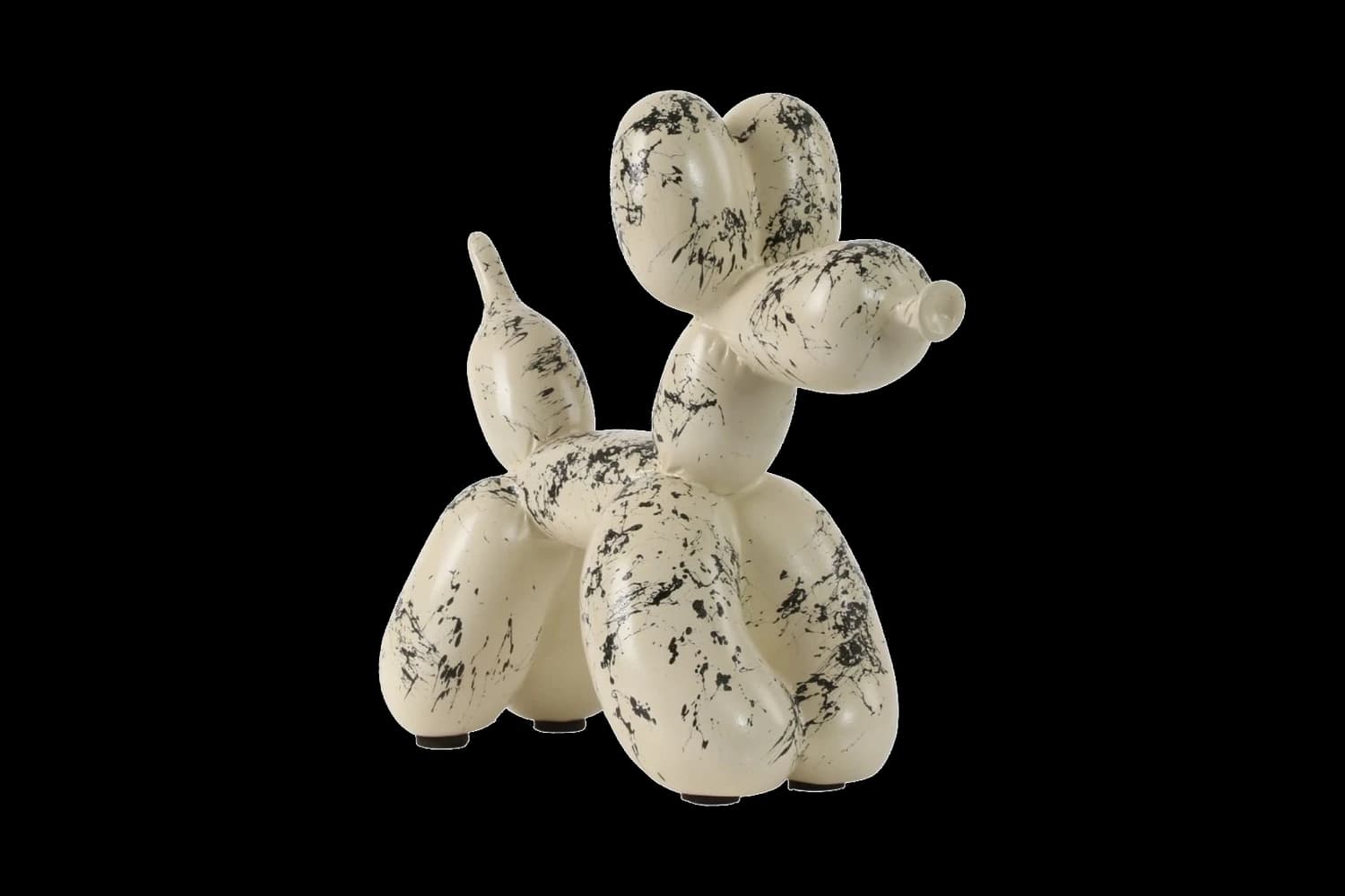 Almond Marble balloon dog sculpture, 18 cm, hand-painted by Yappiedogs