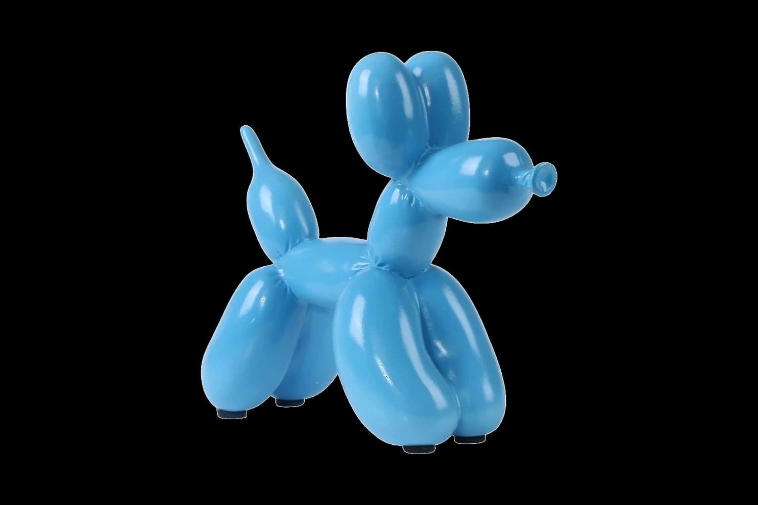 Sky Blue balloon dog sculpture, 18 cm, hand-painted by Yappiedogs